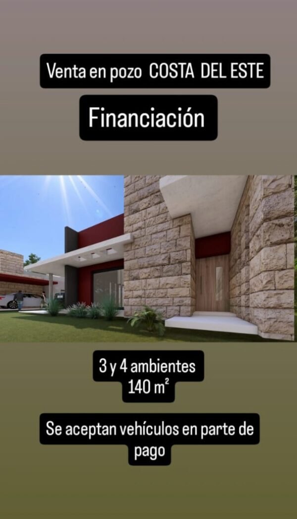 Pozo en costa del este 1 Casas en Costa del Este de 3 y 4 ambientes en Pozo